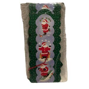 VINTAGE SEALED CHRISTMAS CARD HOLDER SANTA CARDBOARD FOLD OUT INTO WREATH 36 CRD